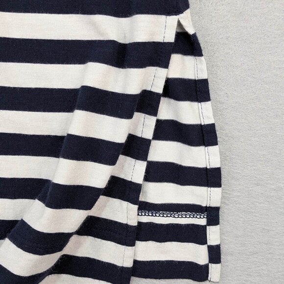 Chico's Ultimate Tee Tunic Womens M Navy Breton Stripe Nautical French Chic - Picture 4 of 10